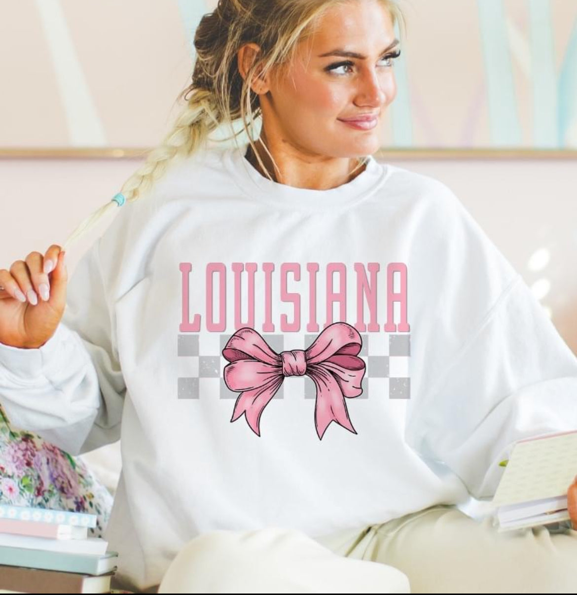 Louisiana (Checkered Bow - coquette) - DTF