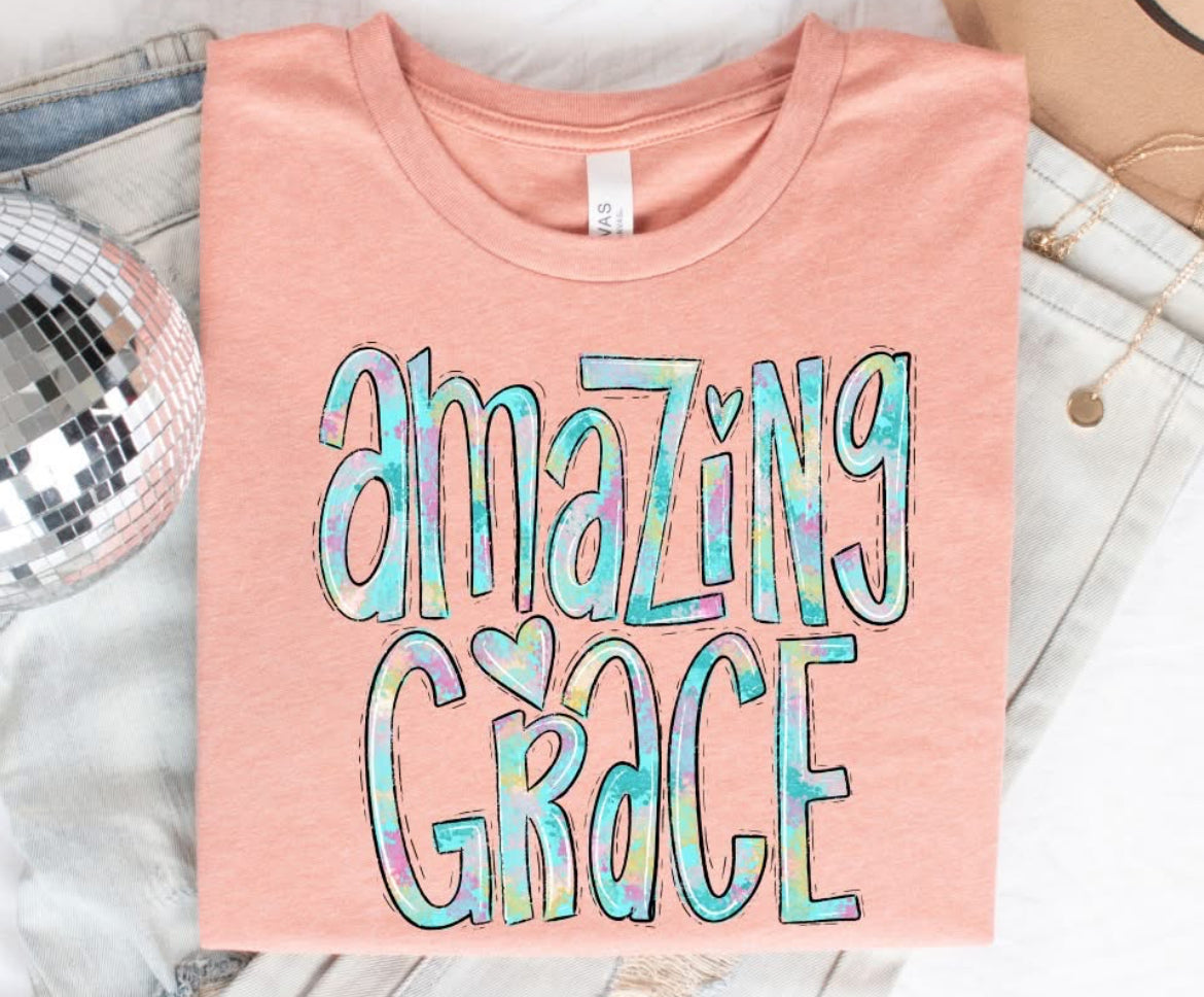 Amazing Grace (Pastel Watercolor) - DTF