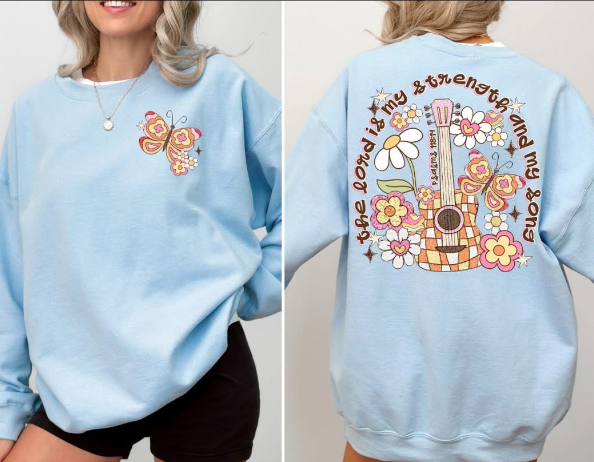 The Lord is my Strength and my Song (2-in-1 front/back combo) - DTF