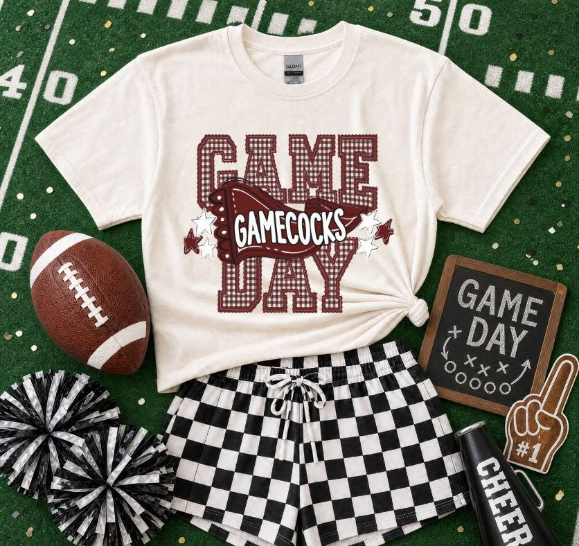 Gamecocks - Maroon/White/Black (Preppy Game Day Pennant Mascot) - DTF