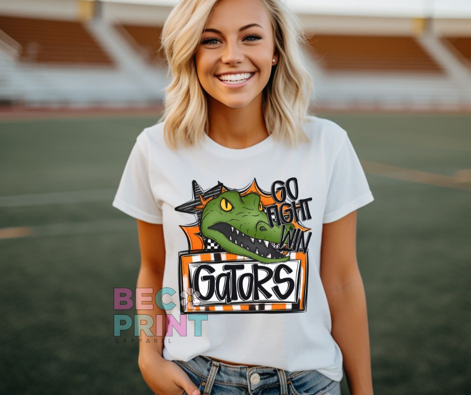 Gators - Orange (Go Fight Win Star Mascot) - DTF