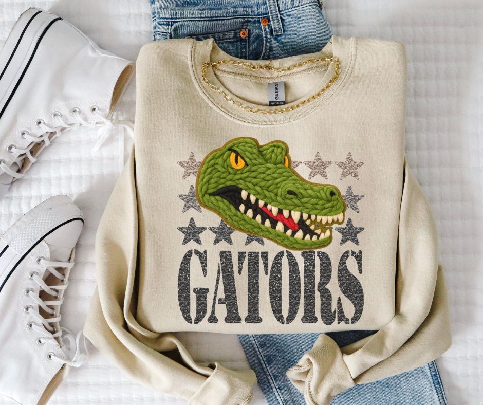 Gators (Faux Yarn and Stars Mascot) - DTF