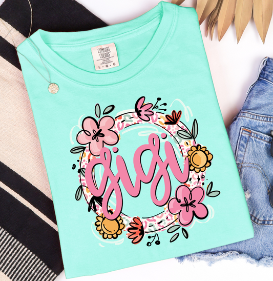 Gigi (Colorful Floral Leopard) - DTF