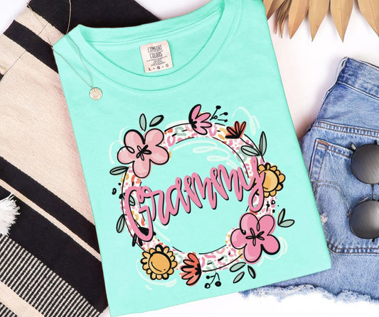 Grammy (Colorful Floral Leopard) - DTF