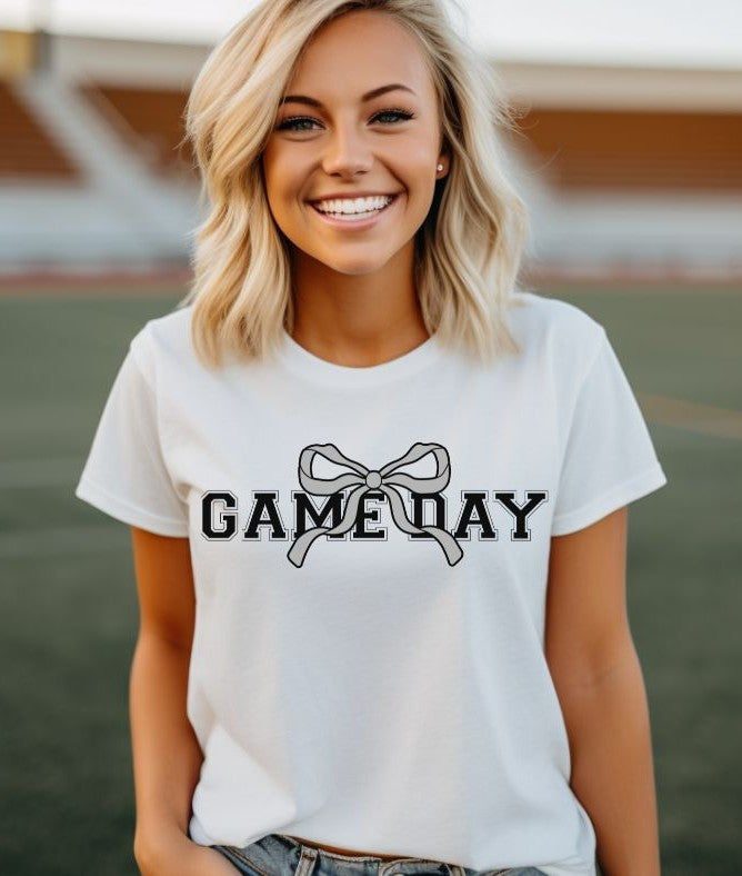 Game Day Coquette (Gray) - DTF