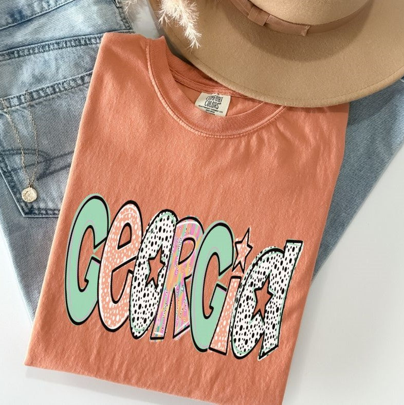 Georgia (Pastel Doodle State) - DTF
