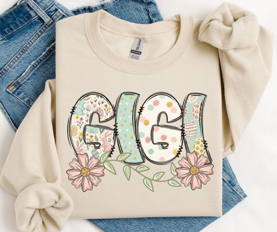 Gigi (Easter Doodle Names) - DTF