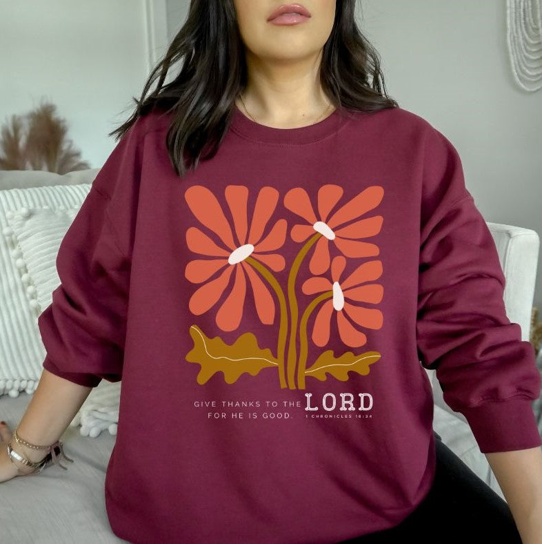 Give Thanks to the Lord (coral) - DTF