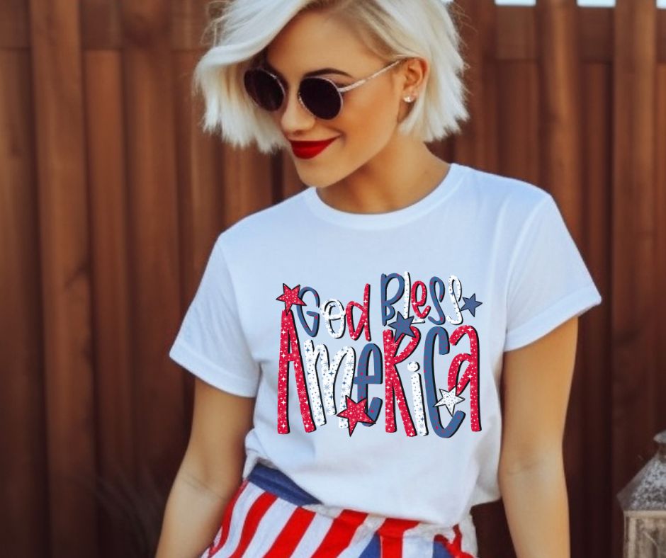 God Bless America w/stars - DTF