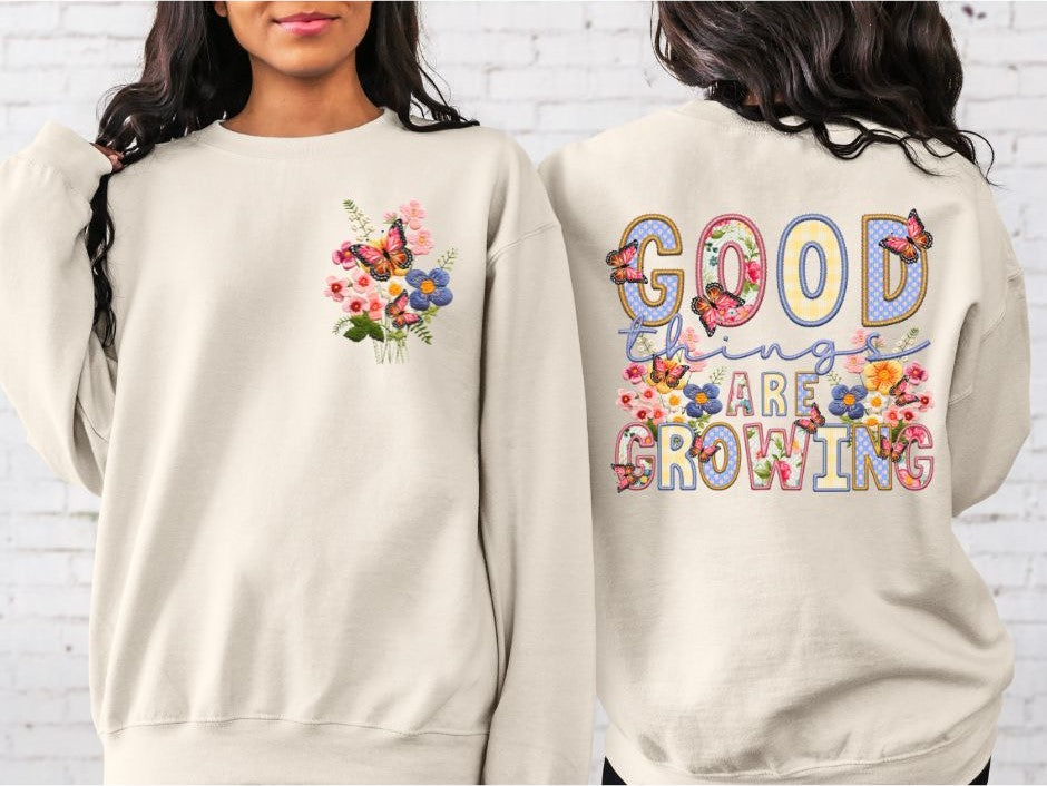 Good things are Growing (2-in-1 (front pocket/back design) - DTF