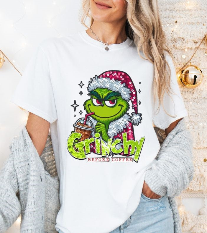 Grinchy Before Coffee - DTF