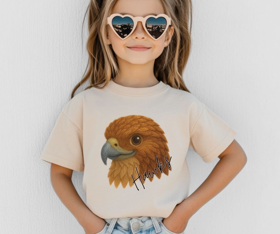 Hawks (Faux Yarn Mascot) - DTF