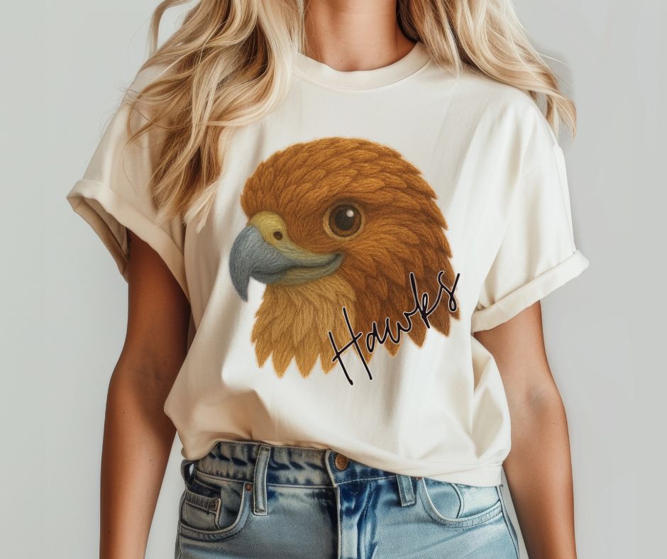 Hawks (Faux Yarn Mascot) - DTF
