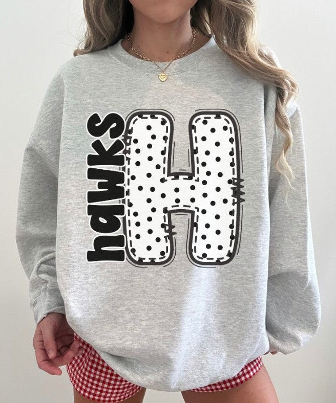 Hawks (Polka Dotted Letter Mascots) - DTF