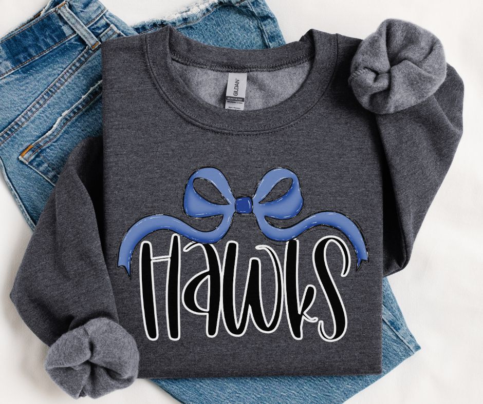 Hawks (Royal Blue Bow) - DTF