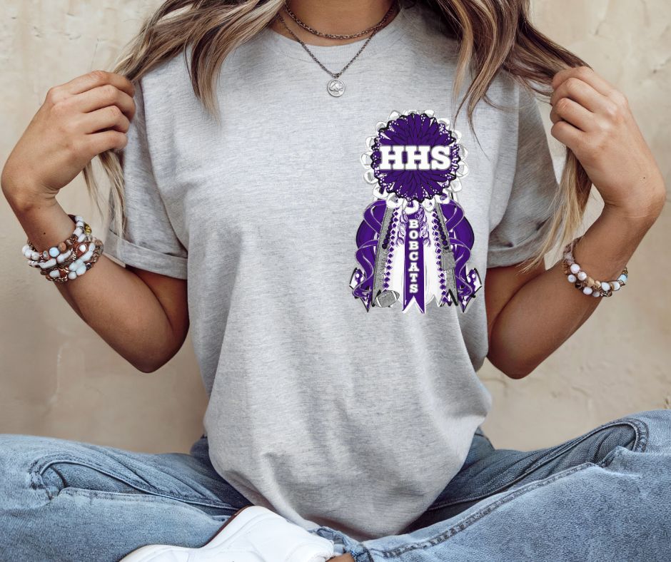 Bobcats - HHS/Purple (Mums the Word Mascot) - DTF