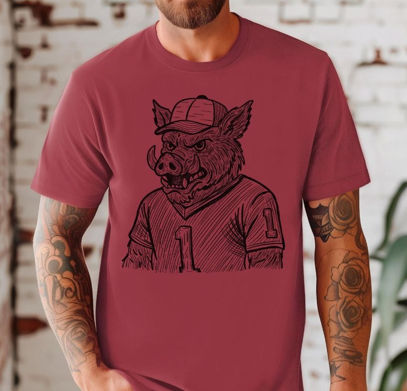 Hog (Sketched Jersey Mascot) - DTF
