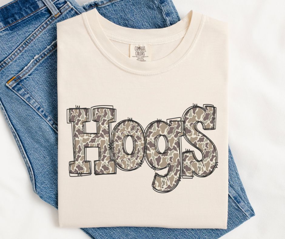 Hogs (Camo Doodle Mascot) - DTF