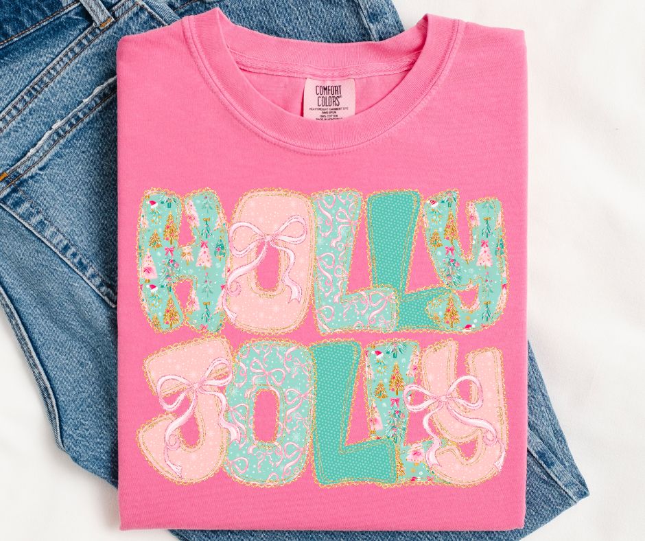 Holly Jolly (Pastel Bow) - DTF