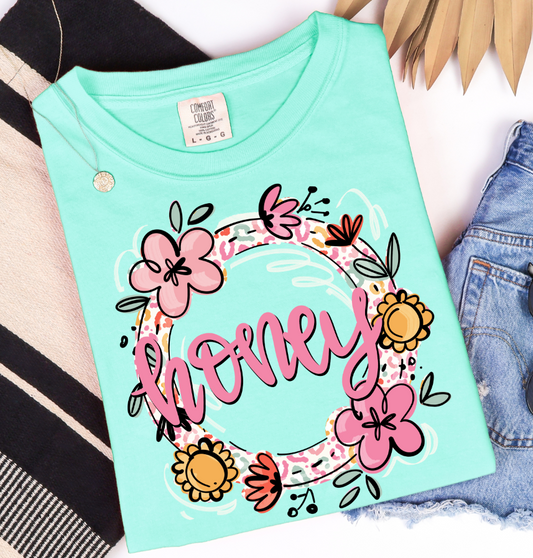 Honey (Colorful Floral Leopard) - DTF