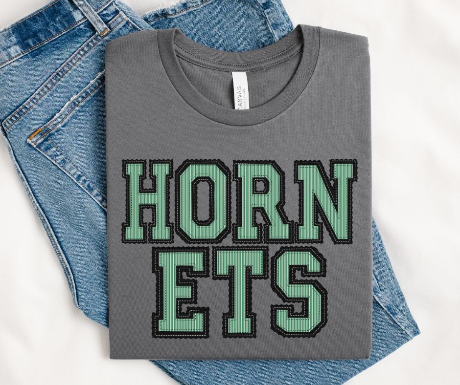 Hornets - Kelly Green/Black (Prepster Mascot) - DTF