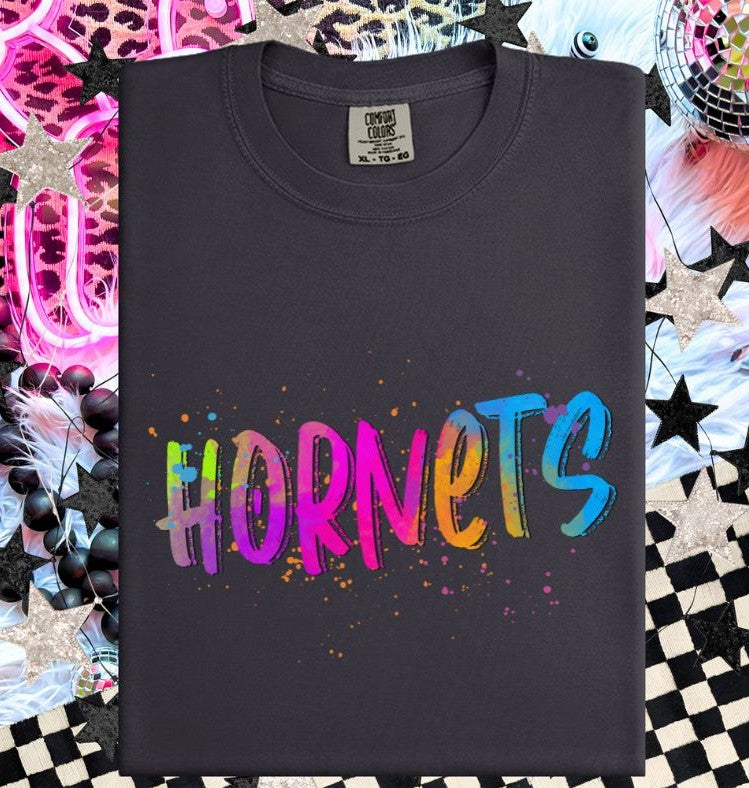 Hornets - one line (Bright Colored Graffiti Style Mascots) - DTF