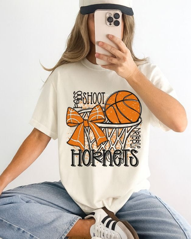 Hornets (Hoop Bow Mascot) - DTF