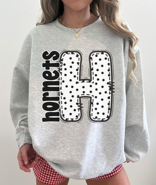 Hornets (Polka Dotted Letter Mascots) - DTF