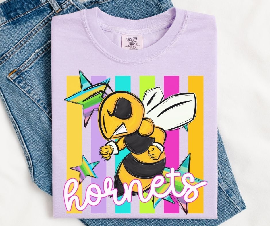 Hornets (Colorful Stripes Mascot) - DTF