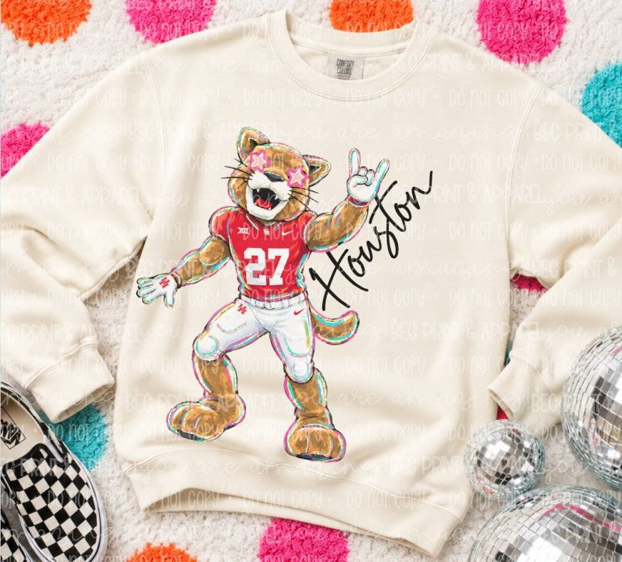 Houston (Rockin Mascot College) - DTF