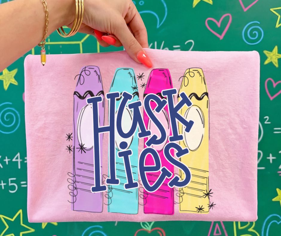 Huskies (Crayon Doodle Mascots) - DTF