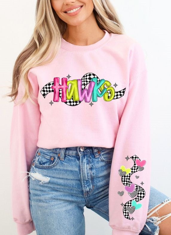 Hawks (Bright Checker Mascot) - DTF