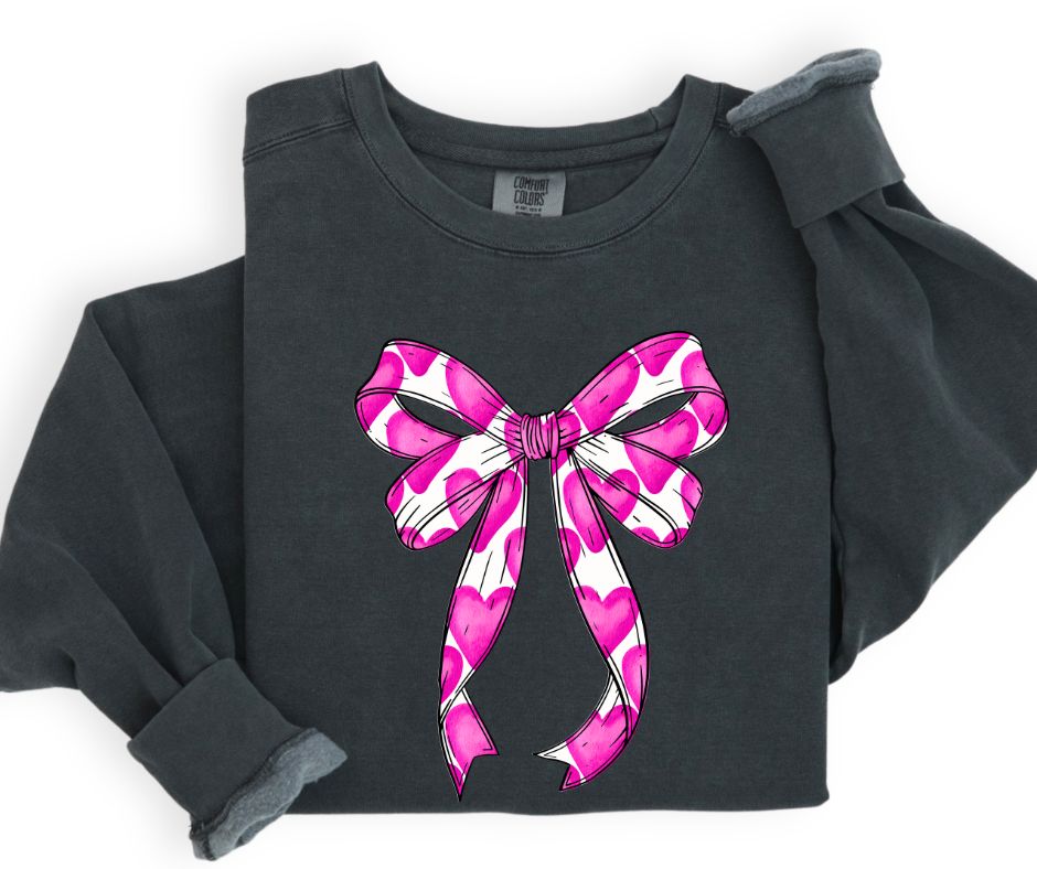 Heart Bow (PINK) - DTF