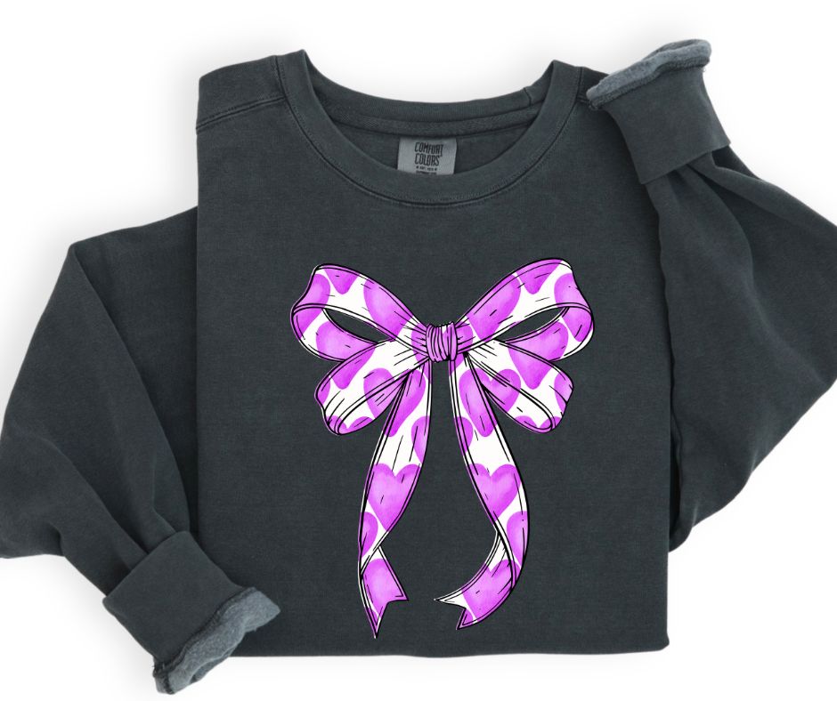 Heart Bow (PURPLE) - DTF