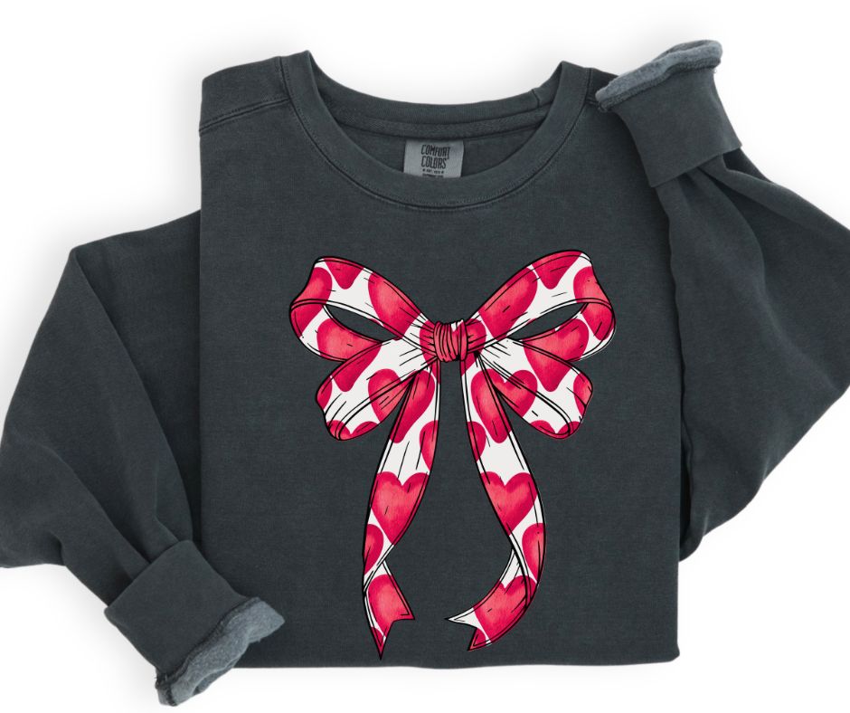 Heart Bow (RED) - DTF