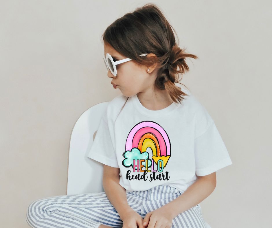 Hello Head Start Rainbow - YOUTH - DTF