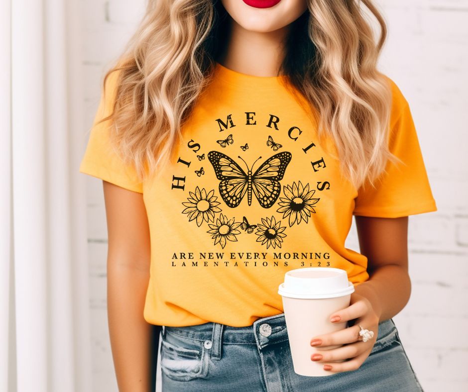 His mercies are new every morning (single color) - DTF