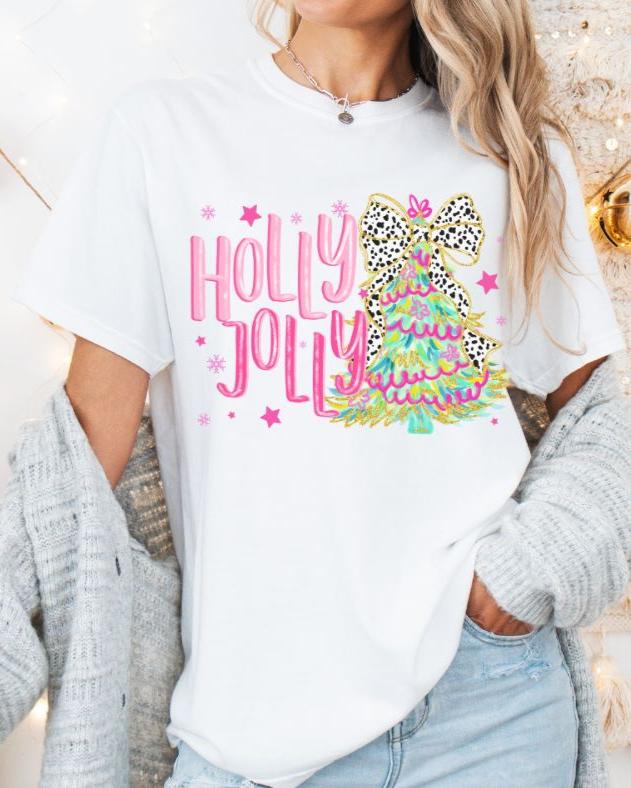 Holly Jolly Christmas Tree (Coquette) - DTF