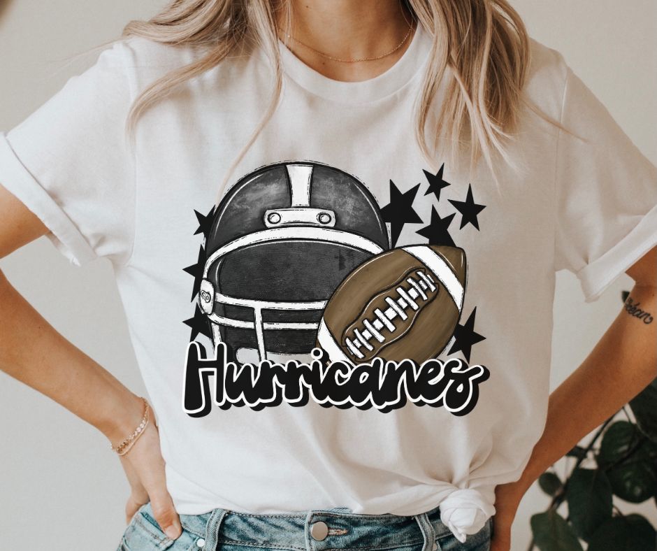 Hurricanes Mascot (stars - black helmet) - DTF