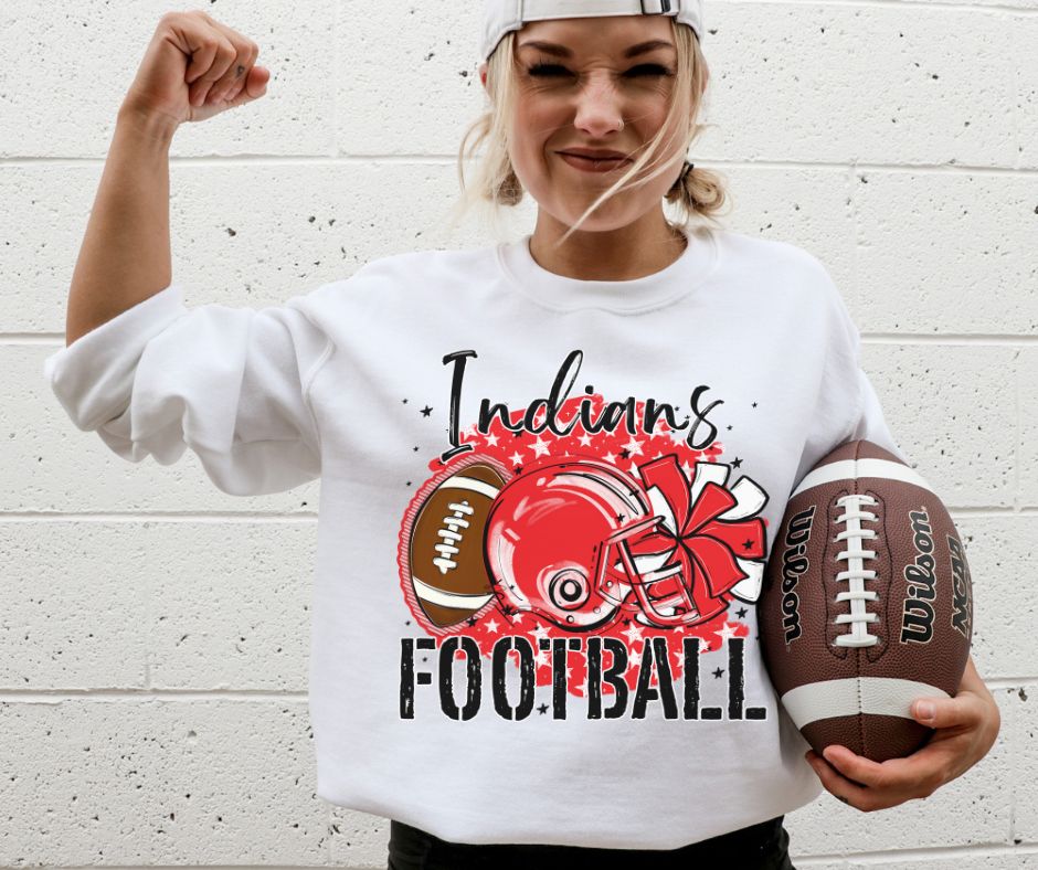 Indians - Red (Stars Football Mascots) - DTF