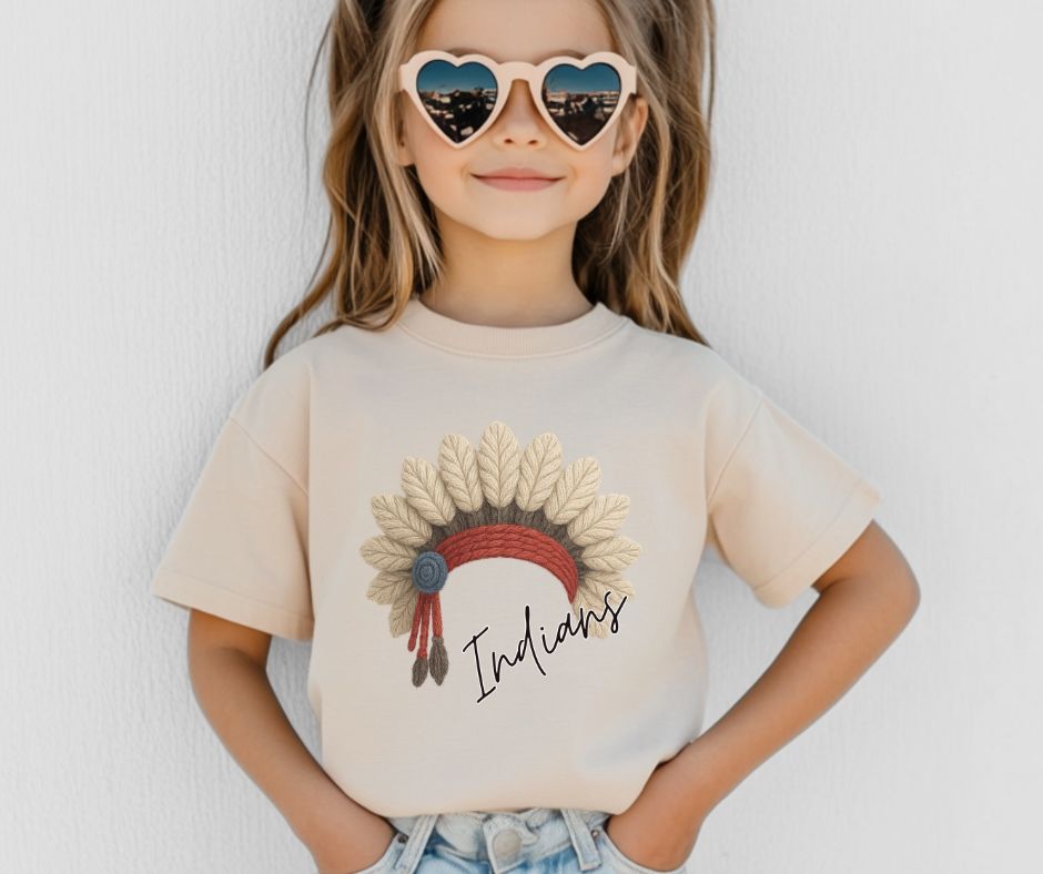 Indians (Faux Yarn Mascot) - DTF
