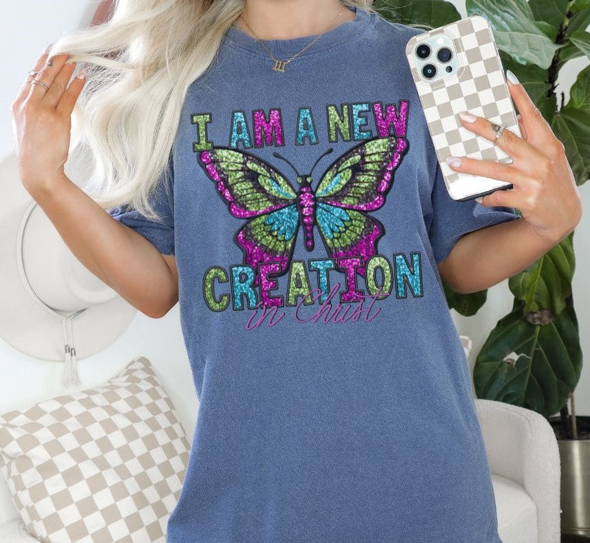 I am a New Creation in Christ (bling look) - DTF