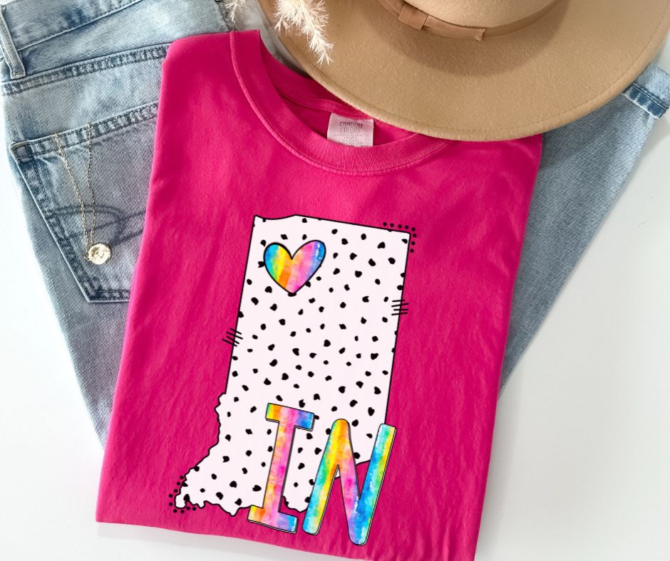 IN (Dotted Watercolor State Abbrev.) - DTF