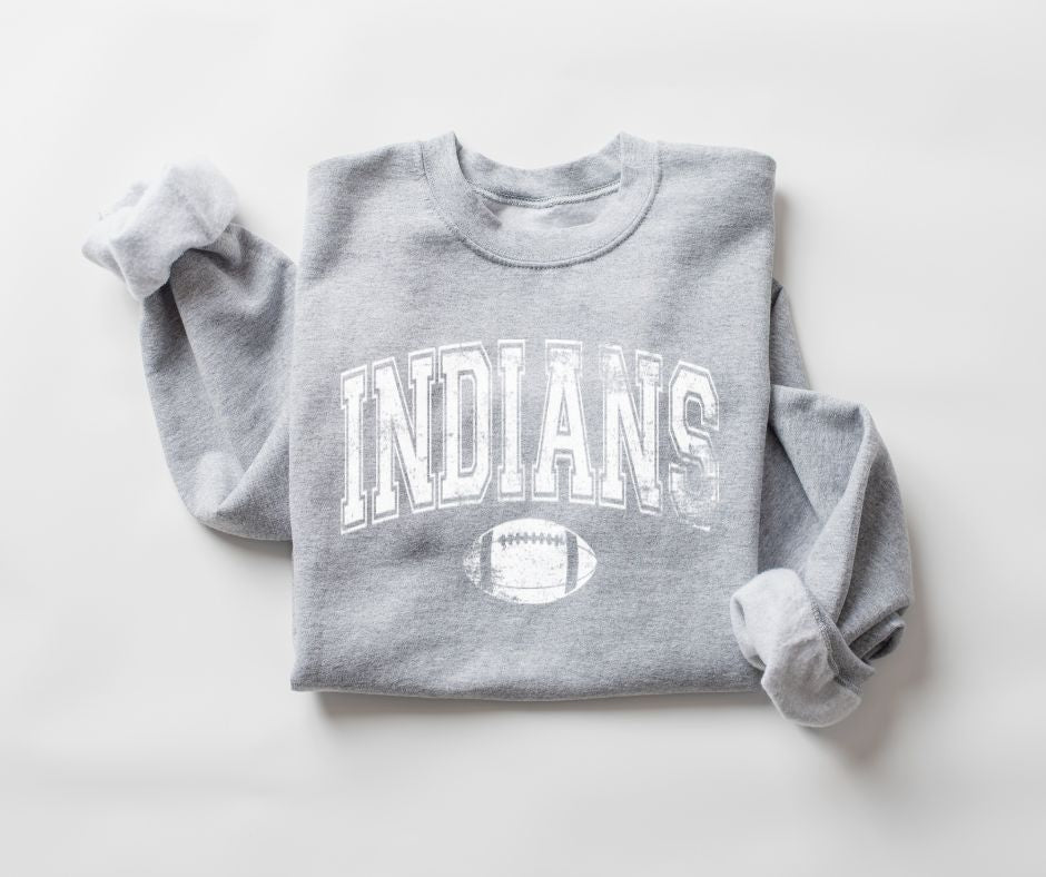 Indians Arched (football - white) - DTF