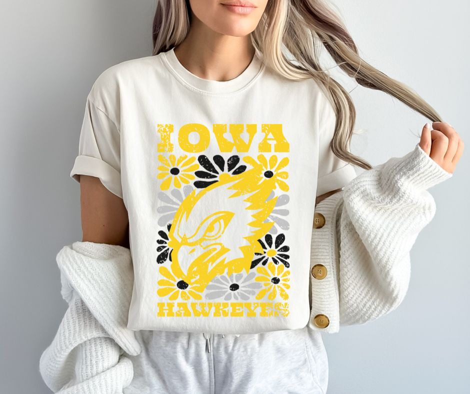 Iowa (Groovy Floral - College) - DTF