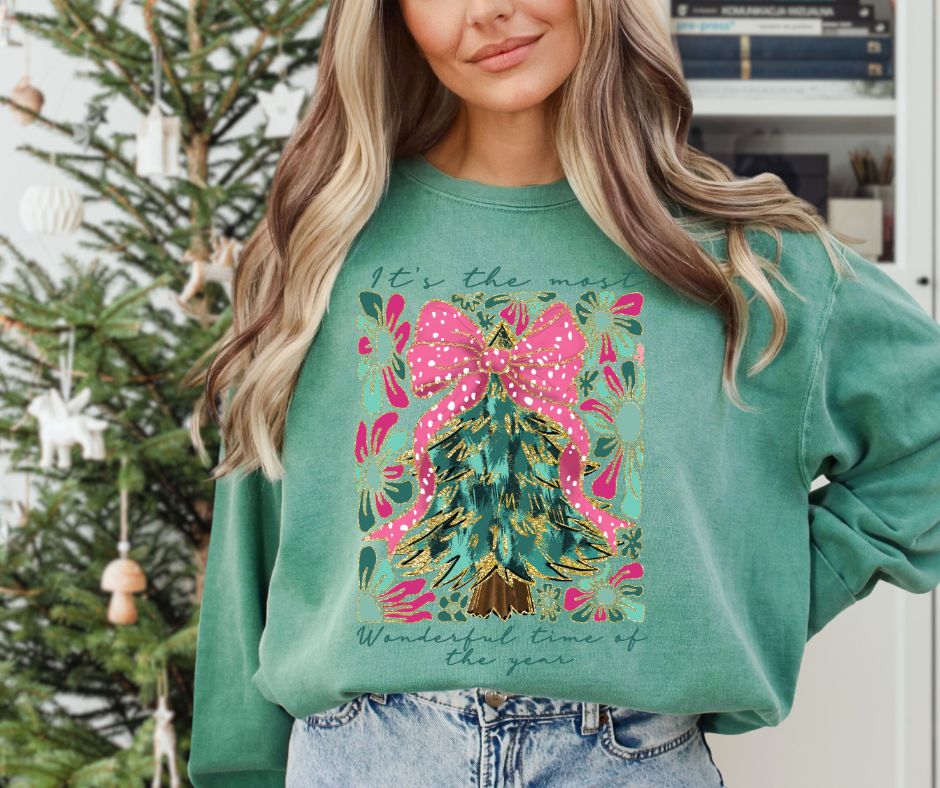 It's the Most Wonderful Time of the Year (Tree w/Bow) - DTF