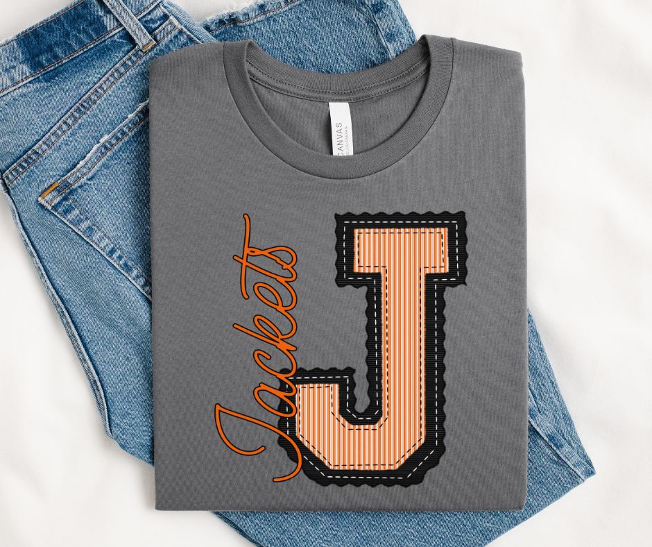 J - Jackets - Orange/Black (Prepster Mascot) - DTF