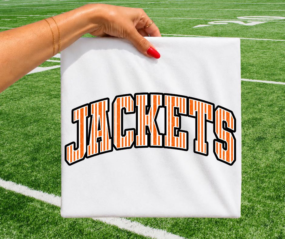 Jackets - Orange/Black (Varsity Stripes Mascot) - DTF