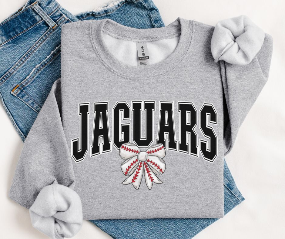 Jaguars - Baseball Black (Mascot Sport Bow) - DTF