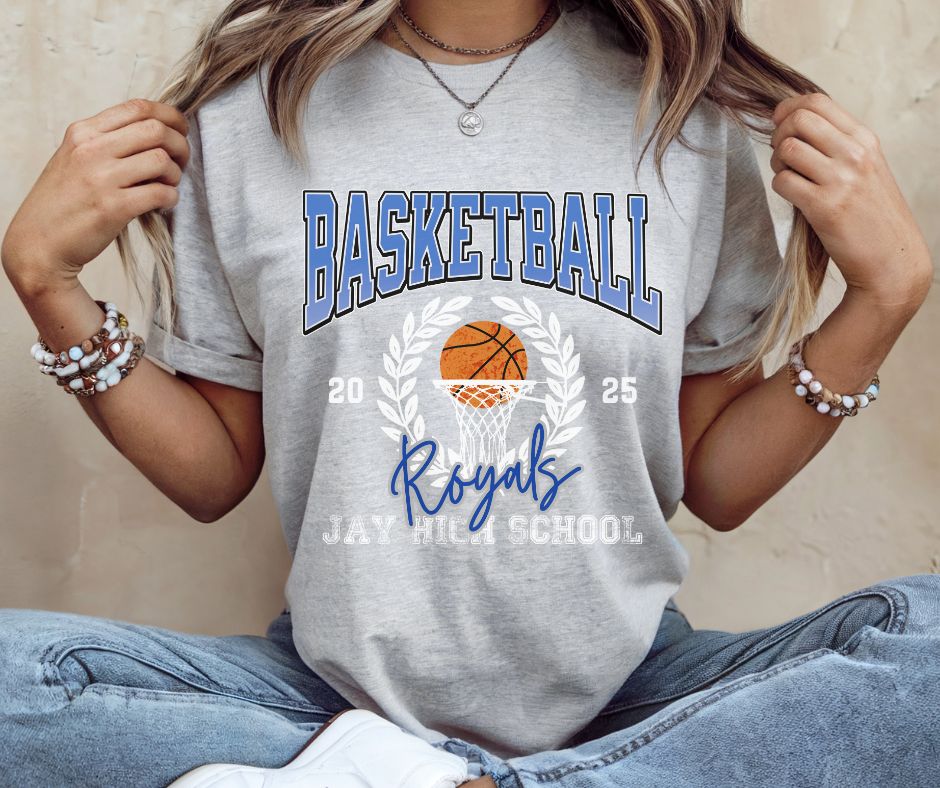 Royals - Jay High School (Basketball School Mascot Wreath) - DTF